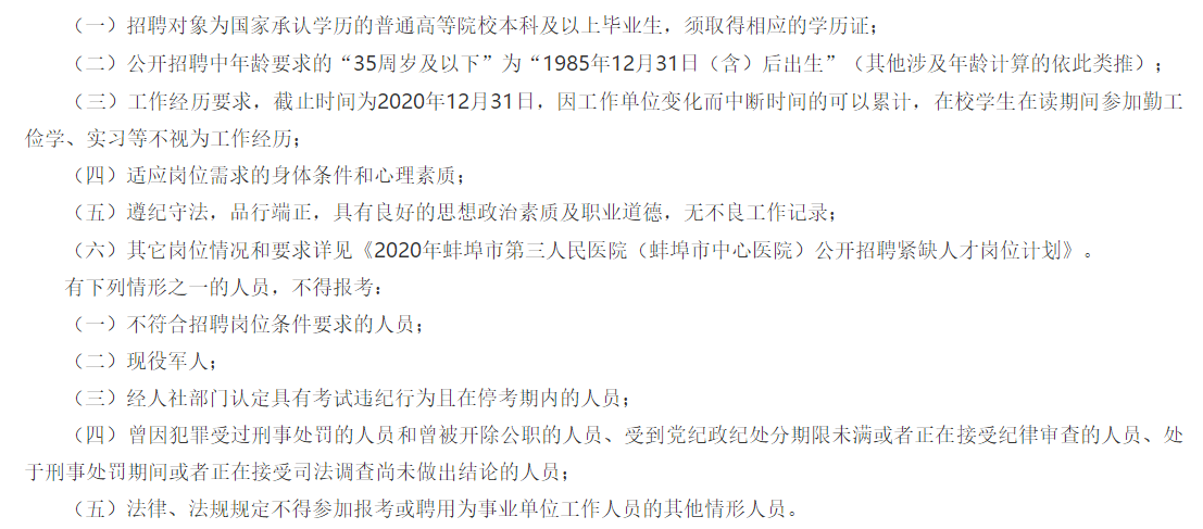 安徽省蚌埠市第三人民醫(yī)院2021年1月份公開招聘病理科研究碩士生專業(yè)技術(shù)人員啦