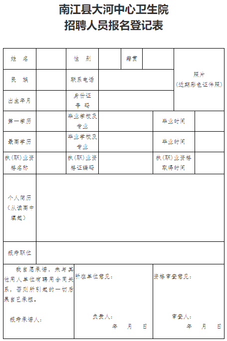 報名表