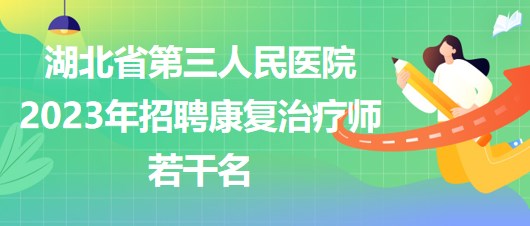 湖北省第三人民醫(yī)院2023年招聘康復(fù)治療師若干名