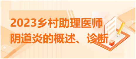 2023鄉(xiāng)村助理醫(yī)師陰道炎的概述、診斷