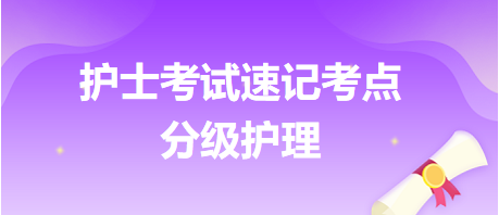 2024護(hù)士執(zhí)業(yè)資格考試速記考點(diǎn)：分級護(hù)理