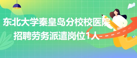 東北大學秦皇島分校校醫(yī)院2023年6月招聘勞務派遣崗位1人