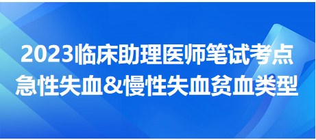 急性失血、慢性失血貧血類型