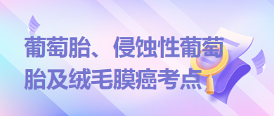 葡萄胎、侵蝕性葡萄胎及絨毛膜癌考點(diǎn)